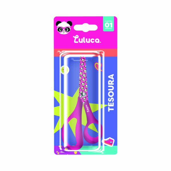 Tesoura Escolar 13,5 cm Blister c/1 und Oficial Luluca - LU1801