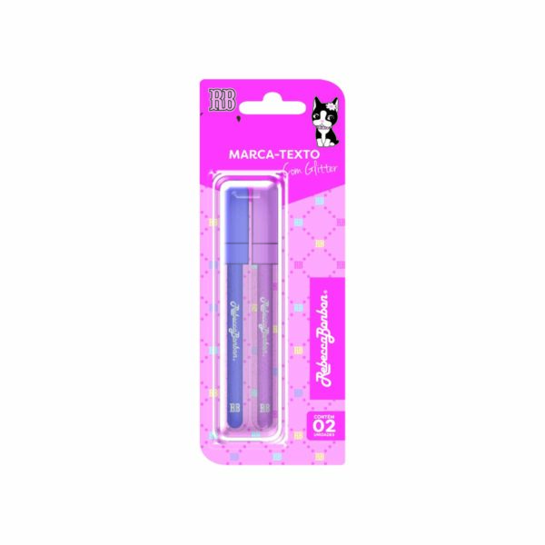Marca Texto  Rosa/Lilas Blister c/2 und  Oficial Rebecca Bonbon - RB1403