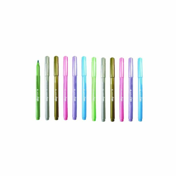Canetinha Hidrográfica Plus 12 Cores Pastel Oficial SkyPaper  - SK0307