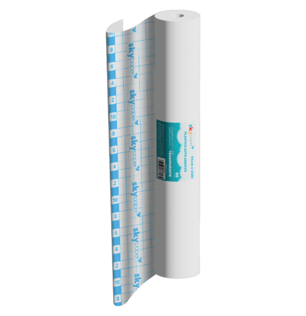 Plástico Adesivo Transparente 45CMX25M 60 Micras Oficial SkyPaper - SK1505