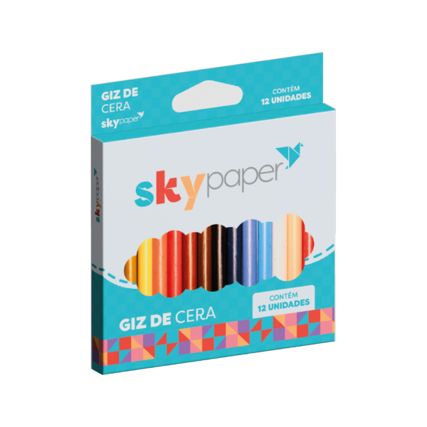 Giz De Cera 12 Cores Oficial SkyPaper - SK1102