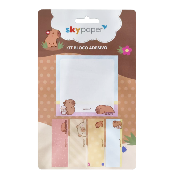Kit Bloco adesivo com 5 unidades Oficial Capivara - CP2102